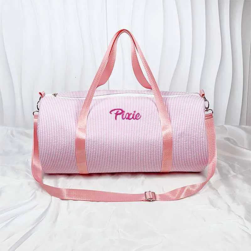Persali baby duffel bag mogram seersucker travel bag kids dance bag toddler diaper bag kids gifts weekend bag Y251128-image-1086506066