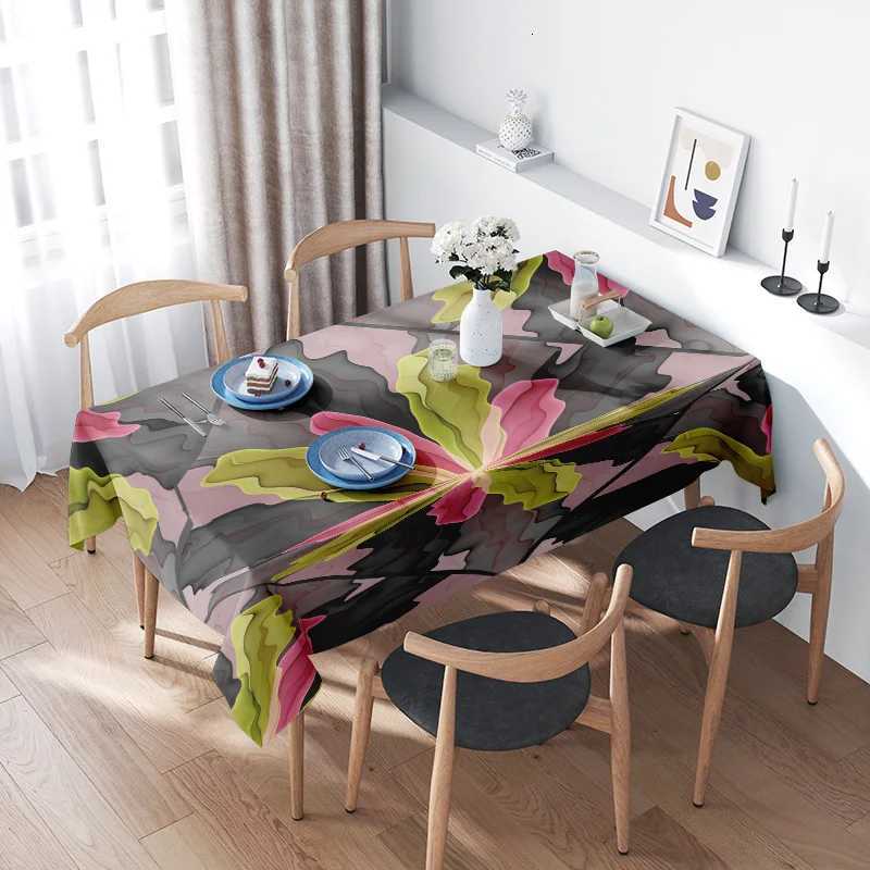 Waterproof Tablecloth Modern Abstract Floral Dining Table Cover Protector Washable Kitchen Party Decor Table Top Linen M251128-image-1086458083