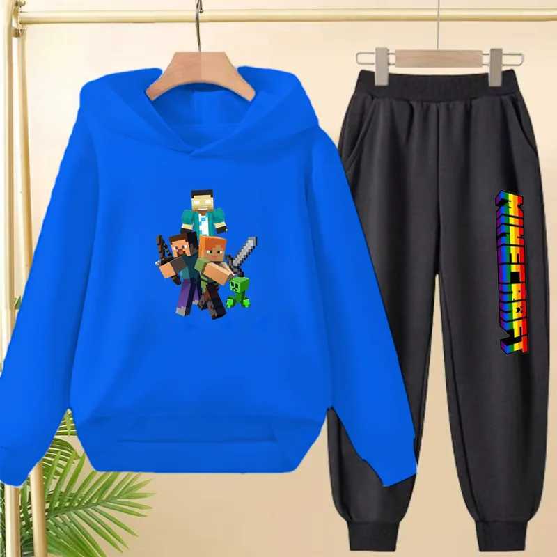 Childrens Sportswear Set2-piece Sweatshirtlong PantsA Comfortable Clothing Set for Boys and Girls with Printed Anime Patterns H251208-image-1087662515