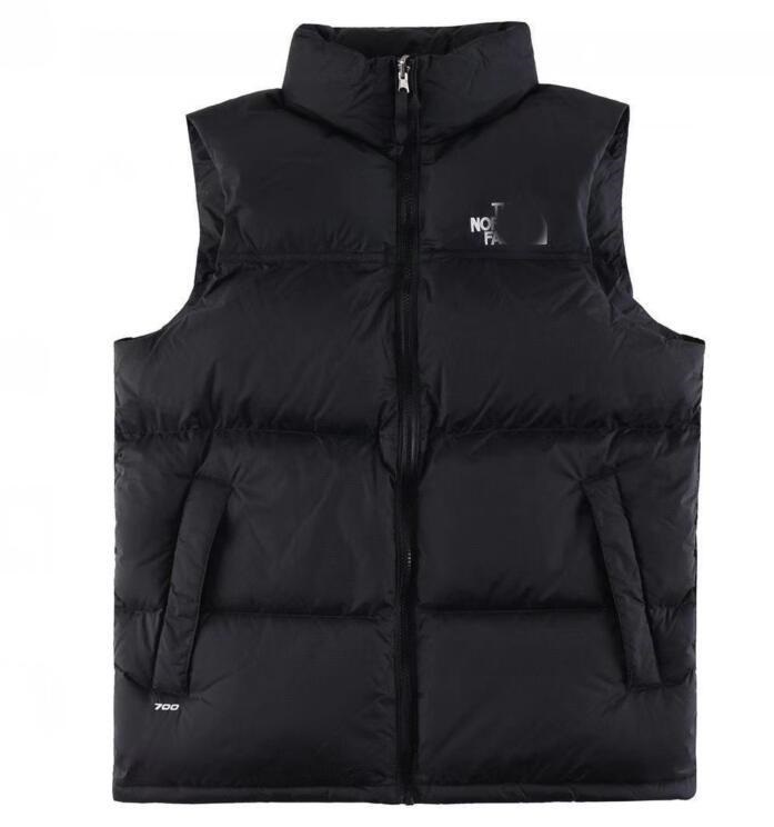 NOR700 black Cotton padded vest for women men designer vests autumn sleeveless puffer jacket