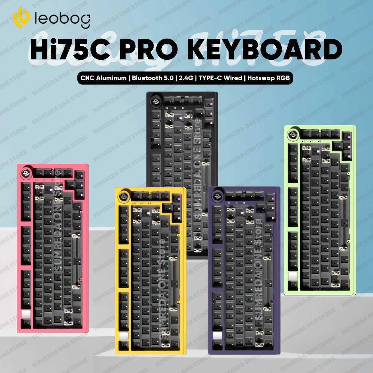 Leobog Hi75C Pro Hi75 Gaming Kit tastiera meccanica wireless in alluminio 81 tasti 24G Tastiera da gioco hotswap cablataM251128