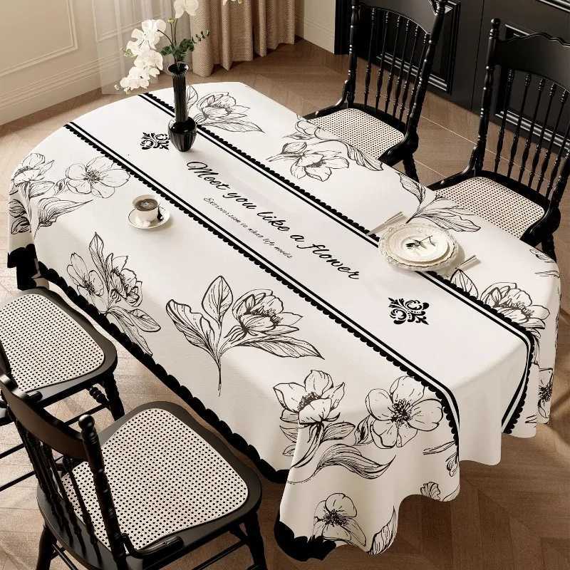 European Retro Minimalist Tables Pad PVC Rectangular Luxury Tablecloth Oil Resistant Wear Resistant Easy To Maintain Desk Mat M251128-image-1086434166