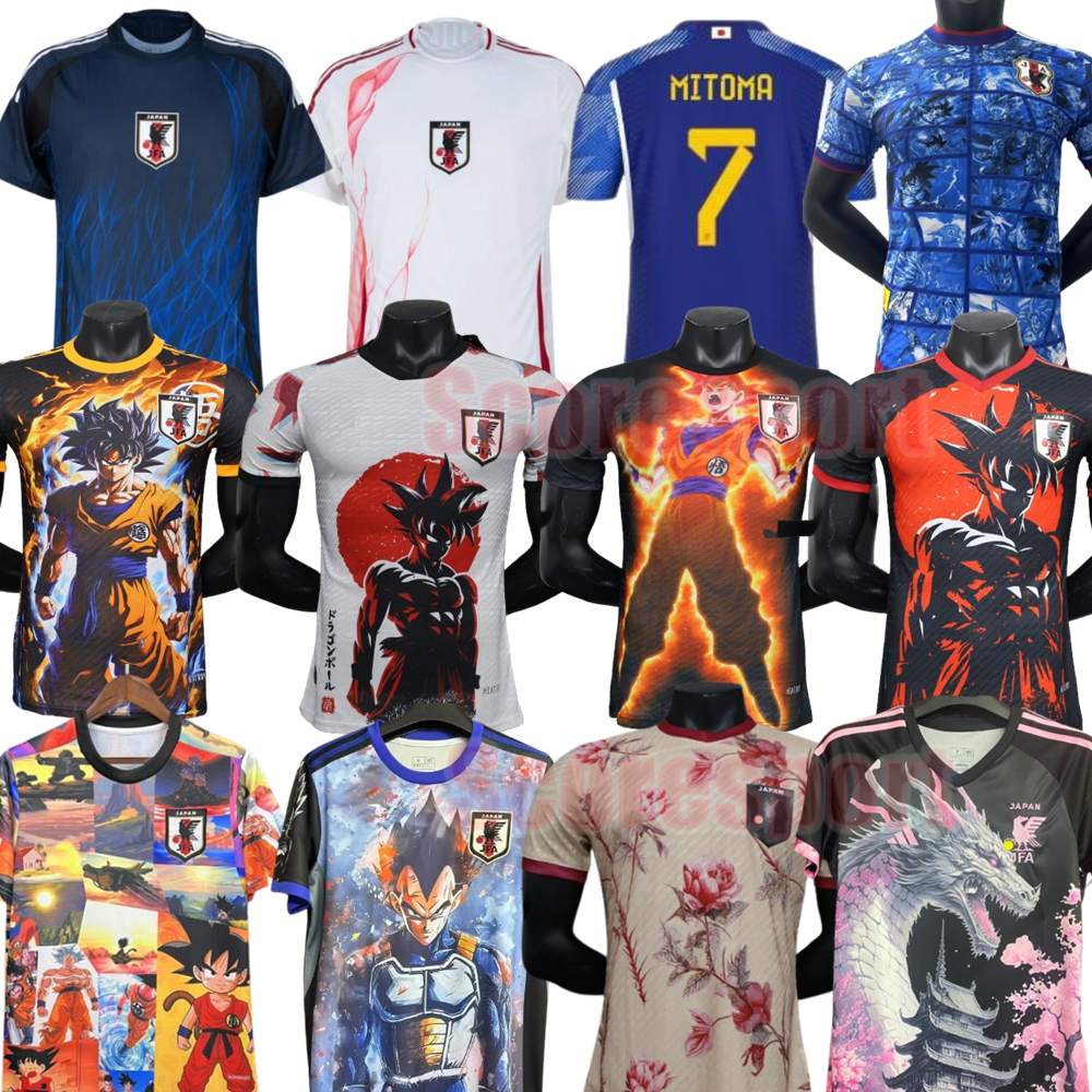 Goku Japan Soccer Jersey 2025 Dragon Special Edition Rose Pink Japanese Football Kit MITOMA KUBO MINAMINO Cartoon Limited Football Shirt Top Kit-image-906673011
