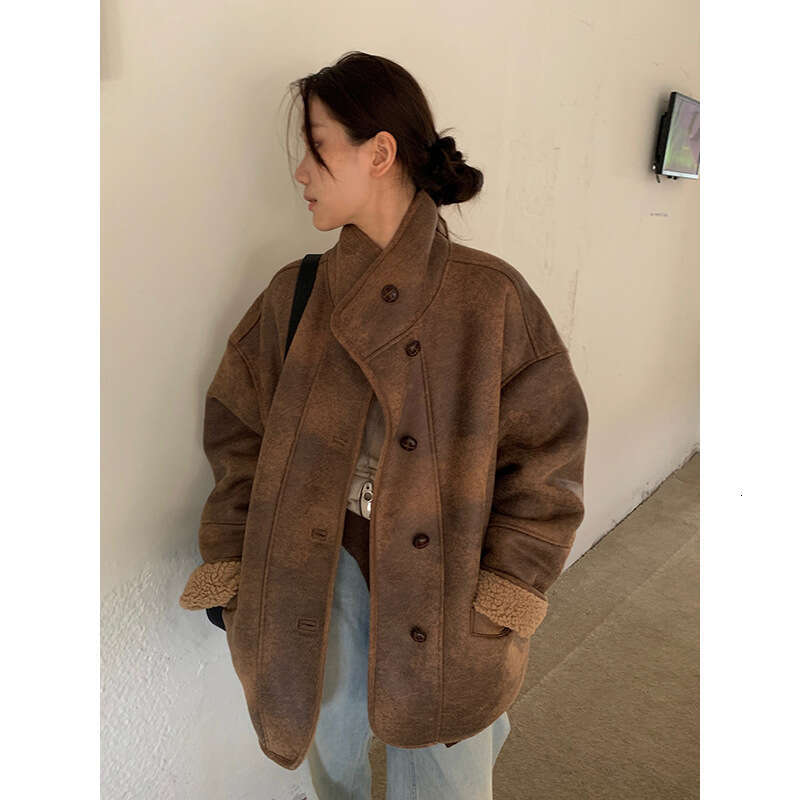 Winter New Lamb Wool Fur Coat Retro Loose Jacket women's coat Luxury Designer