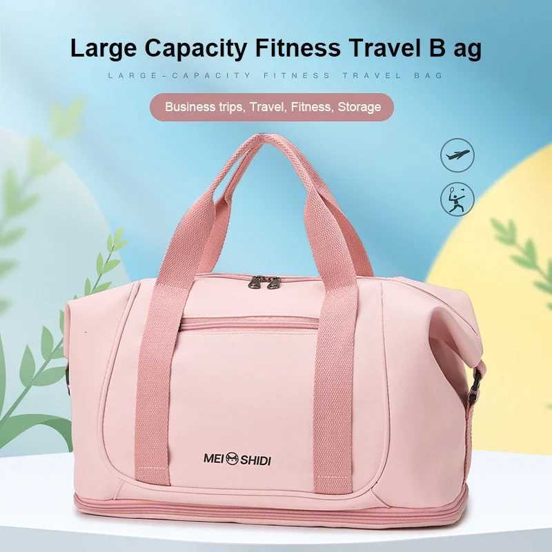 Mtifunctial Carry Travel Bag Dry Wet Separati Bags Wear-resistant Large Capacity Sports Fitness Duffle Bags for wen Y251128-image-1086506090