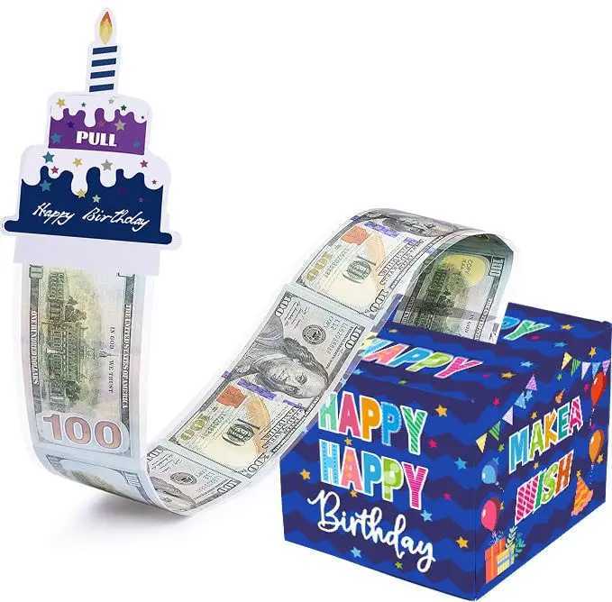 Birthday Money Box for Cash Gift Surprise Money Gift Boxes for Kids Adts with Pl Out Happy Birthday Day Card H251127-image-1086391751