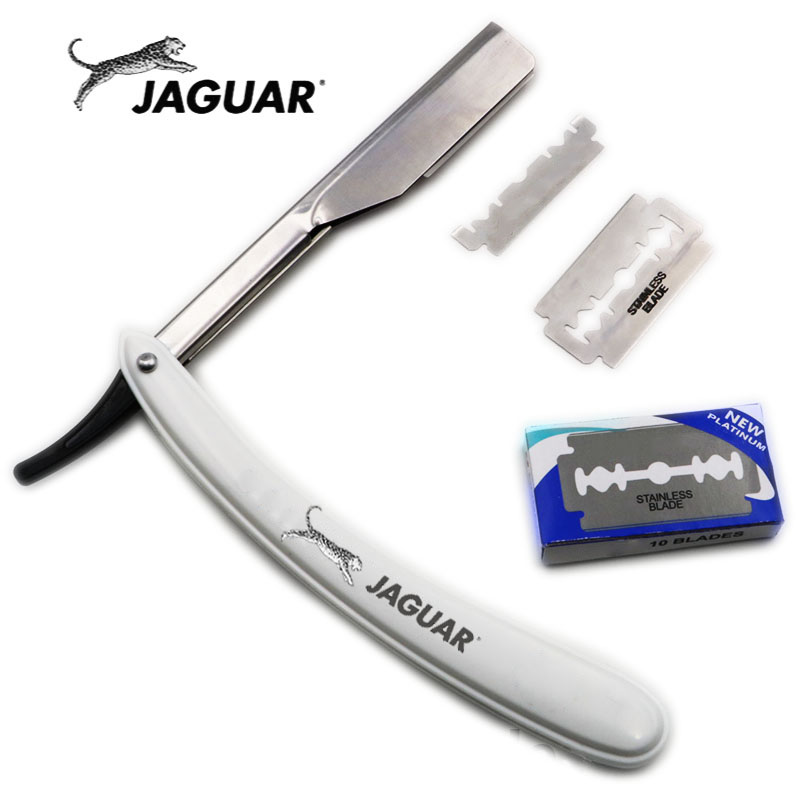1set Men Straight Barber edge Razors Folding Shaving Knife Hair Removal Tools With 10pcs Blades-image-1055596550