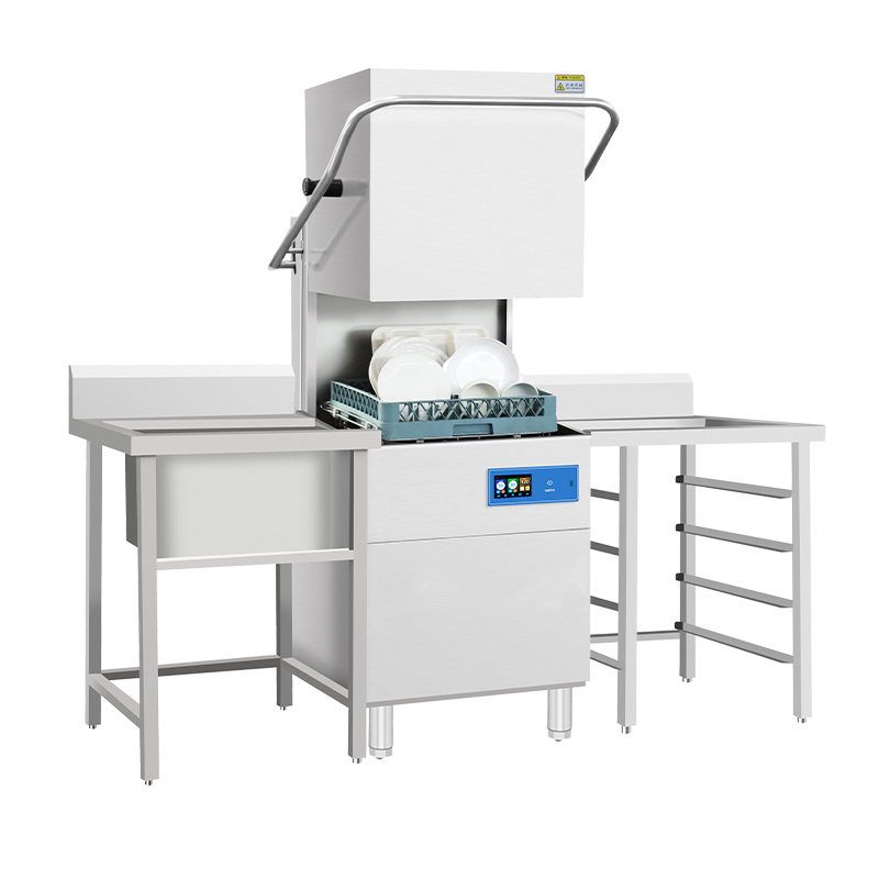 All-In-One Automatic Commercial Dishwashing Machine for Cafeterias - Long Baskets Included-image-1055497615