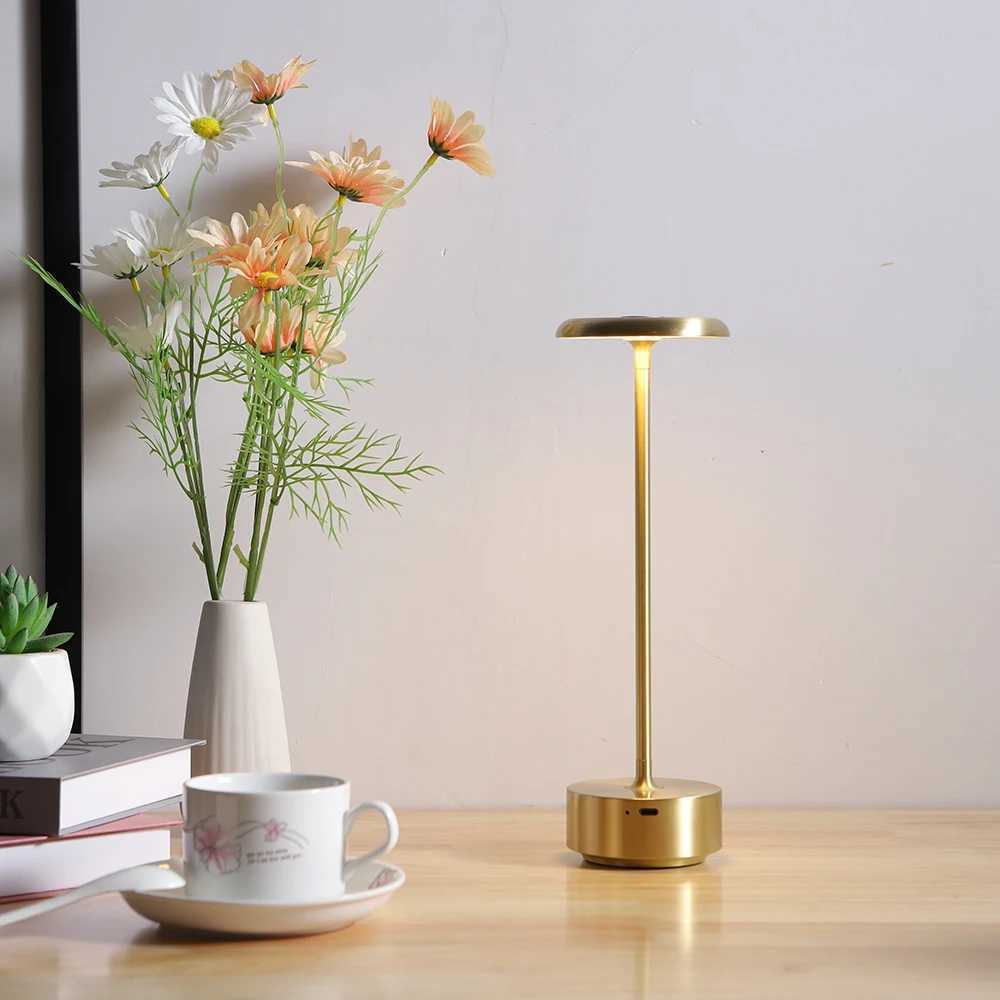 Lámpara recargable de ambiente cálido para dormitorio, mesita de noche, habitación de Hotel, Bar, restaurante, decoración moderna y sencilla, luz LE