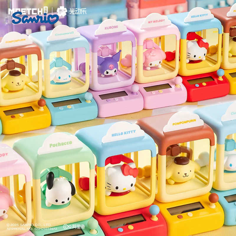 Sanrio 2025 Hellokitty Rocking Doll Machine Photodynamic Music Series Surprise Blind Box Hand-Made Kuromi Cartoon Toy H251128-image-1086414611