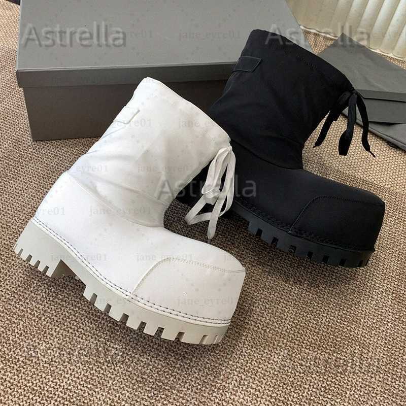 2025 designer shoe Classics Alaska Low Black Snow Womens Warm Ski Nylon Round Toe Boot Men Winter Fashion Non Slip Boots Drstring at top Rubber Sole
