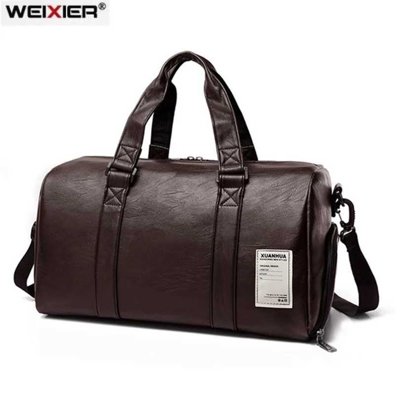Gym Bag Leather Sports Bags Big Men Training Tas for Shoes Lady Fitness Yoga Travel Lage Shoder Sac De Sport travel bag Y251128-image-1086505556