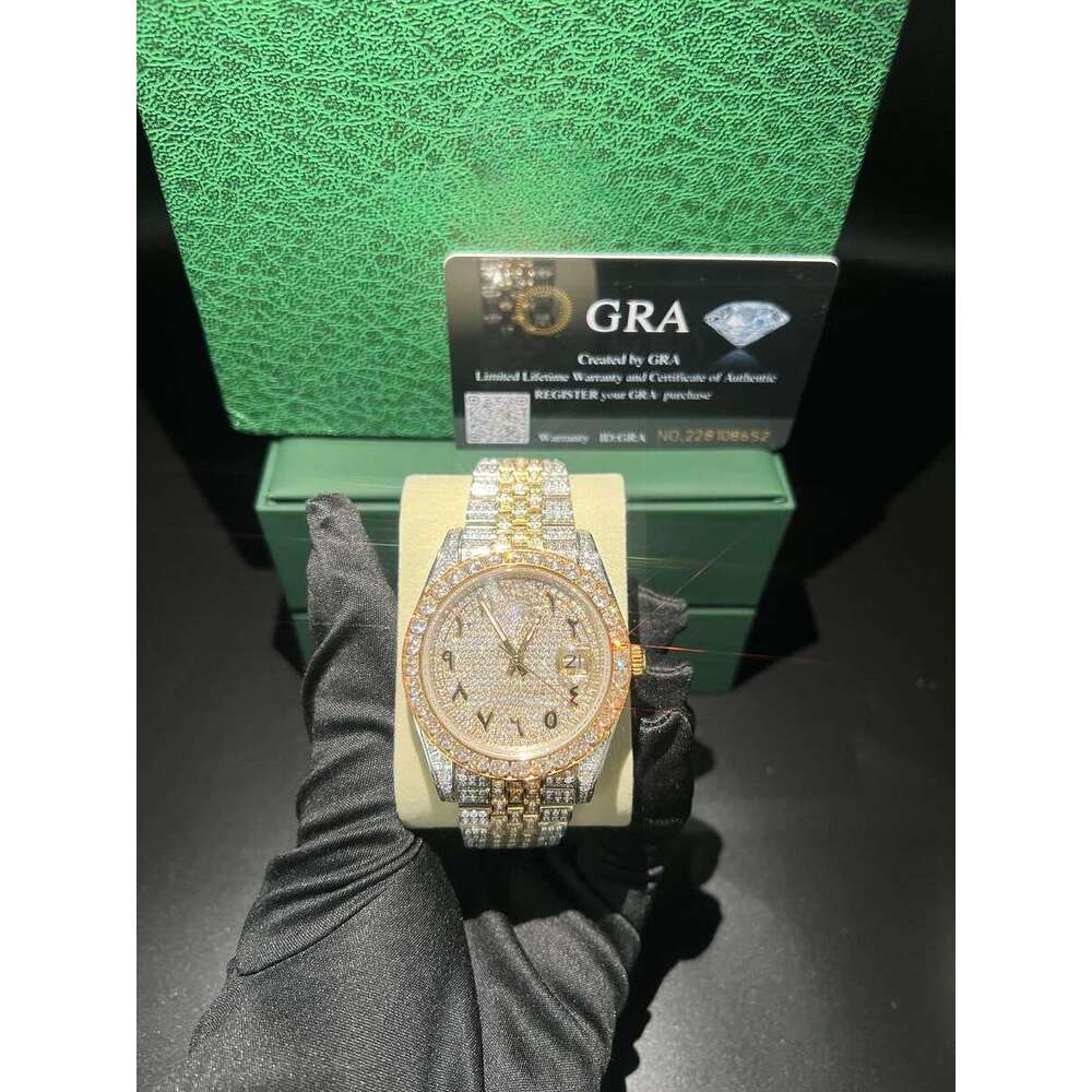mens watch iced out watch Advanced customizationVVS Top Quality Automatic Mechanical Women Designer Men Moissanite Pass test Watches Iced luxury wat