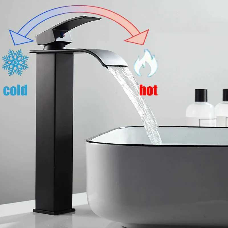 Waterfall Sink Faucet Bathroom Accessories Dual Control of Hot and Cold Bathroom Mixer Tap Washbasin Faucet Set Fixture Home M251129-image-1086590782