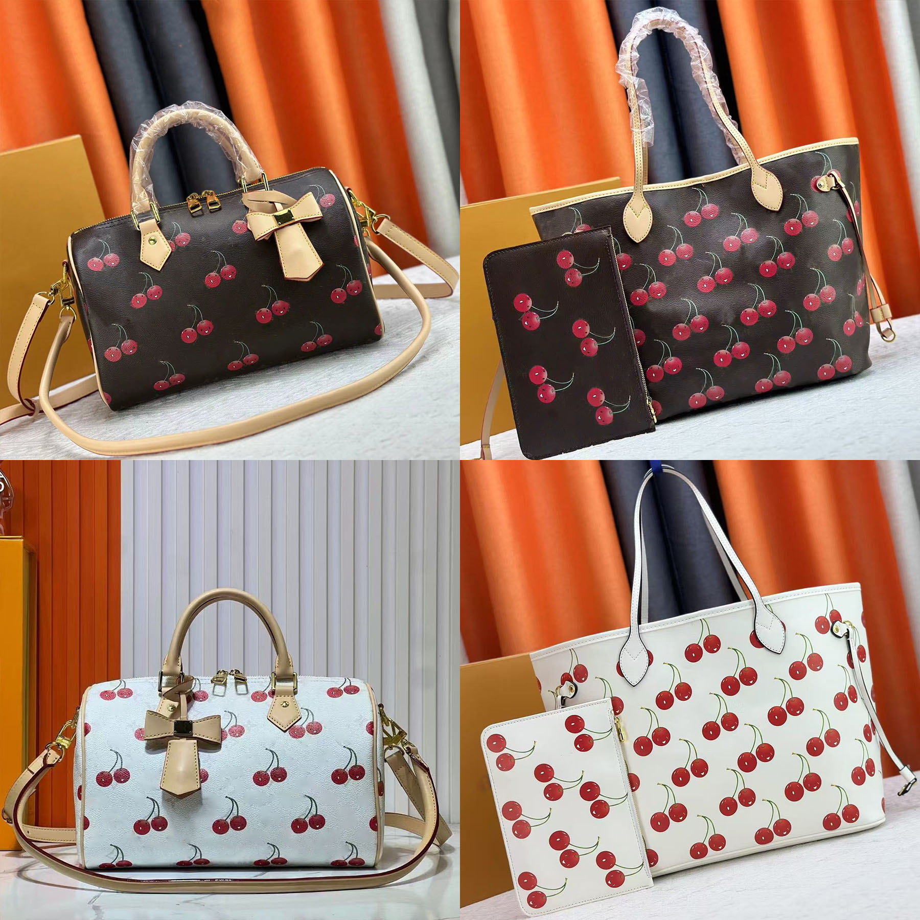 2025 cherry sac de luxe bandoulière Murakami cherry rose Boston épaule shopping main messagerie voyage femme Murakami