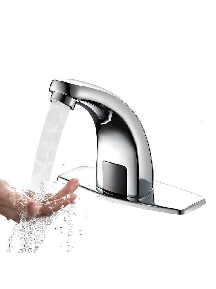 Touchless Kitchen Faucet Battery Operated Automatic Motion Sensor Hands Free Electronic Infrared Smart Bathroom Faucet 1 Hole M251129-image-1086590448