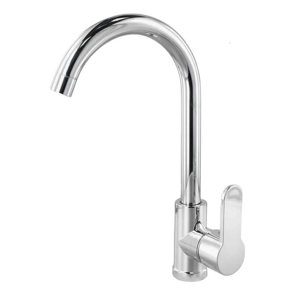 Bathroom Faucet Polished Chrome Plated Swivel Basin Sink Cold Hot Mixer Tap Kitchen Faucet Sink Vertical Faucet New M251129-image-1086592138
