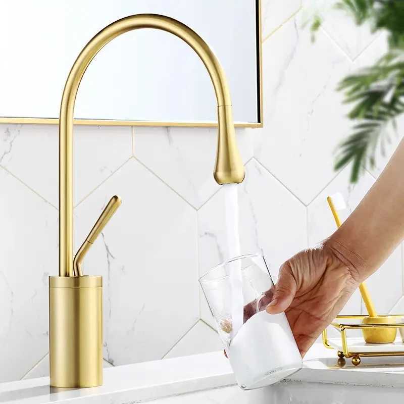 WashBasin Sink Faucet Hot Cold Mixer Tap for Bathroom Household Deck Mounted Stainless Steel Single Handle Bathroom Faucets M251129-image-1086591825