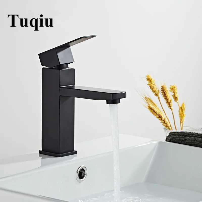 Bathroom Basin Faucet Black Baking 304 Stainless Steel Sink Mixer Tap Hot Cold Sink Faucet Bathroom Lavotory Faucet M251129-image-1086590249