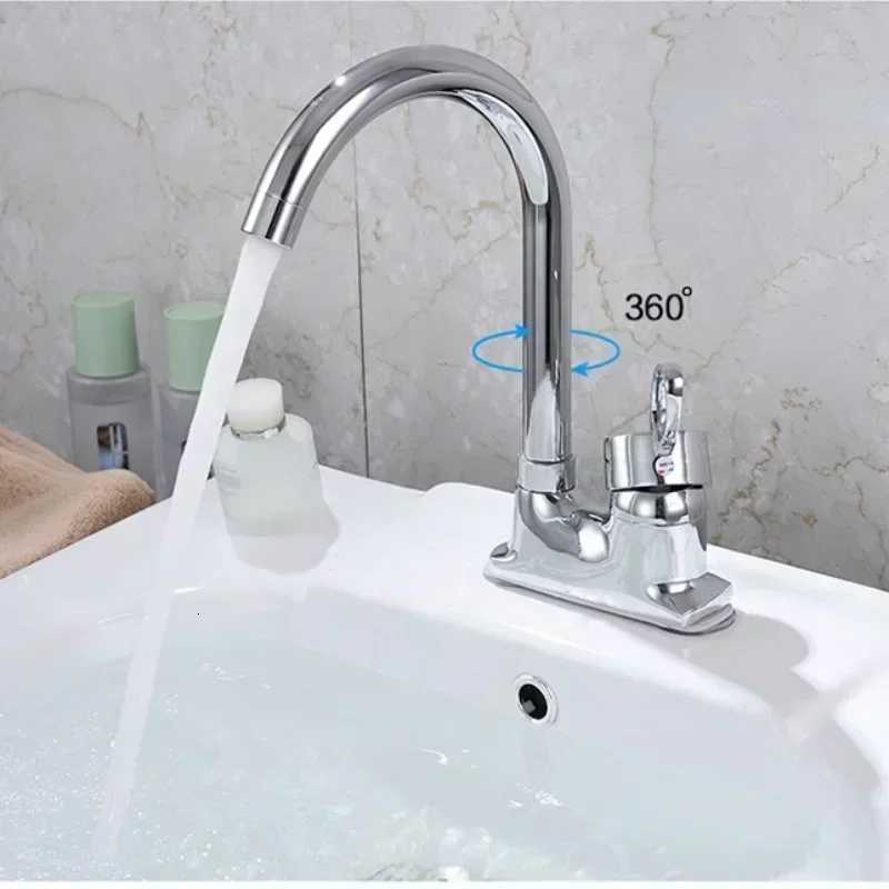Double-hole Wash Basin Faucet Bathroom Hot and Cold Tap High-footed Wash Basin Large Curved Kitchen Sink Faucets Bathtub Faucet M251129-image-1086591317