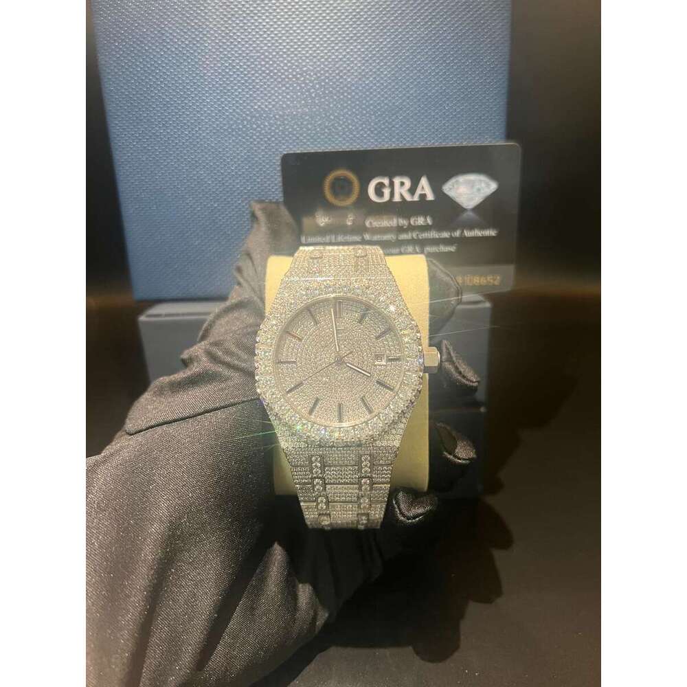 Vvs Dia Watch Delivery to your doorstepTop Quality Automatic Mechanical Women Designer Men Moissanite Pass test Watches Iced Out-image-1104700474