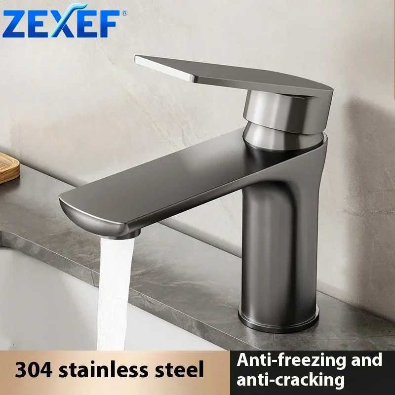 Home Bathroom Wash Basin Faucet With Gray Stainless Steel Sink Water Hot And Cold Gun Home Kitchen Bidet Cabinet Mixer M251129-image-1086591162
