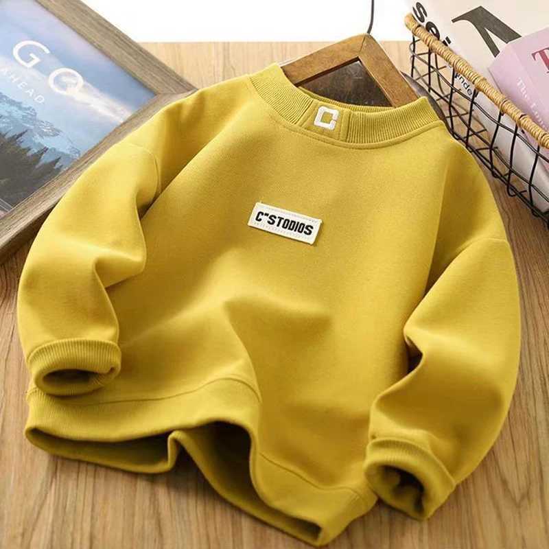 2025 Autumn Spring New Teen Boys Hoodies Solid Color Letter Print Long Sleeve Sweatshirt For 5-12Y Kids Sports Casual Pullover C251129-image-1086587976