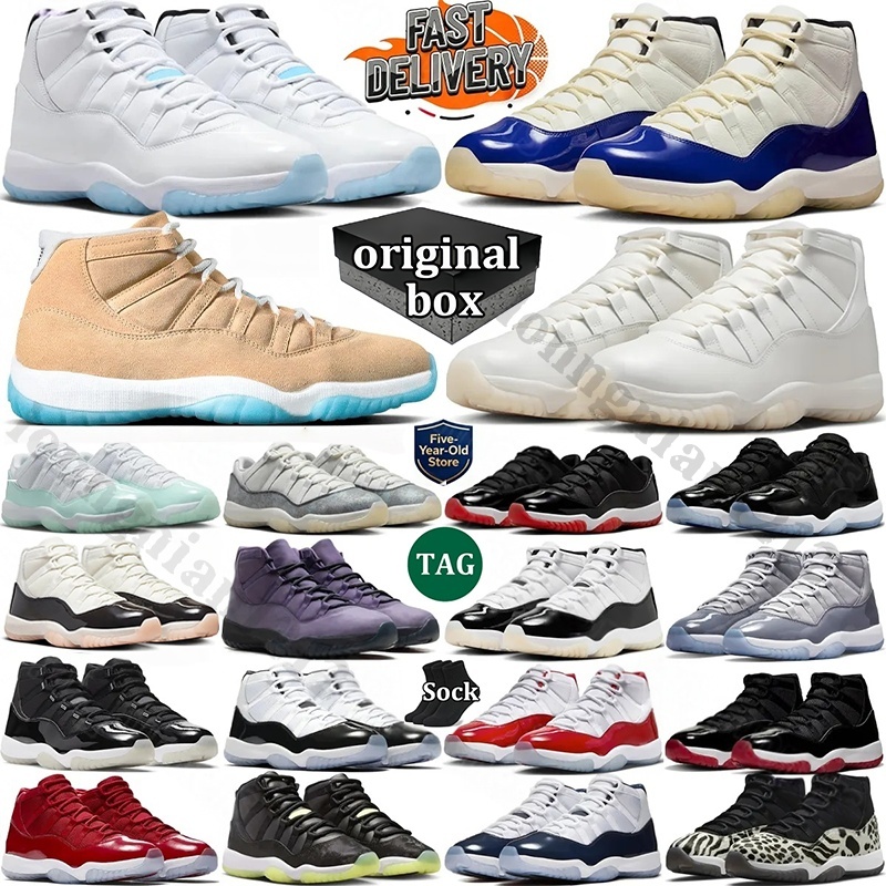 With Box 11 OG H-Town Designer 11 11s Basketball Shoes Women Men Atlanta Mojave Las Vegas Inner Beast Gamma Blue Cherry Cool Grey Heiress Red Velvet