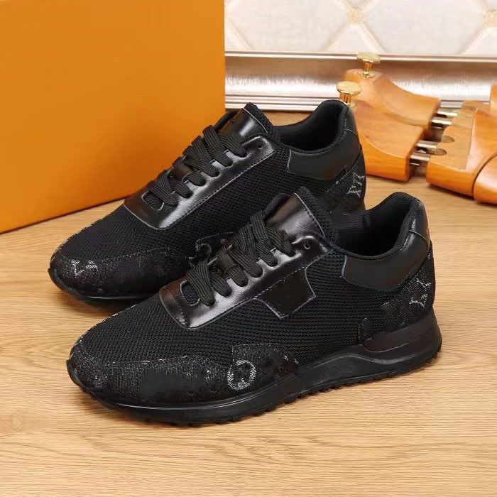 Designer Shoes Men RUN AWAY Sneakers Calfskin Sneaker Outdoor Running Trainers Splicing Styling Shoes size 38-45 11.28 07