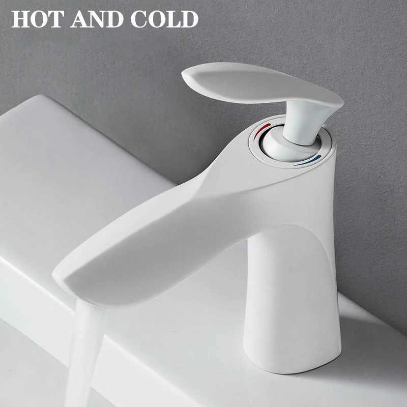 Bathroom Faucet kitchen Ceramics Cold Hot Water Basin Sink Mixer Tap Maple Leaf Deck Mounted Waterfall Tap Single Hole Tapware M251129-image-1086590747