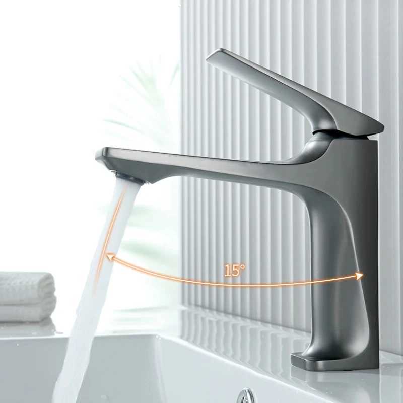 Gun Grey Modern Bathroom Sink Faucet Single Handle Deck Mounted Wash Basin Water Tap Hot And Cold Mixer M251129-image-1086591350