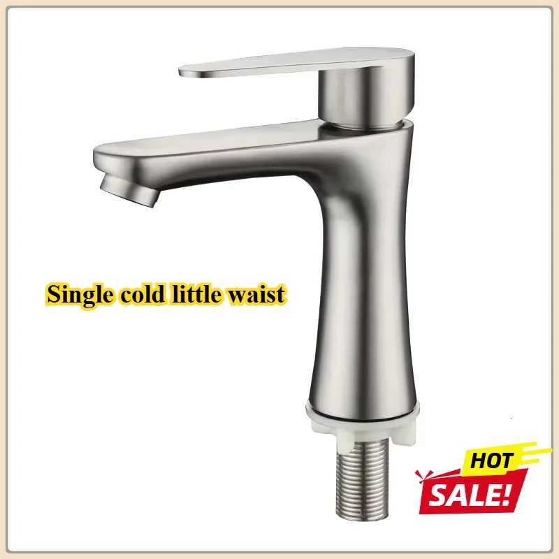 304 Stainless Steel Small Waist Basin Sink Bathroom Faucet Countertop Mounted Single Cold Water Basin Faucet Toilet Faucet Crane M251129-image-1086592233