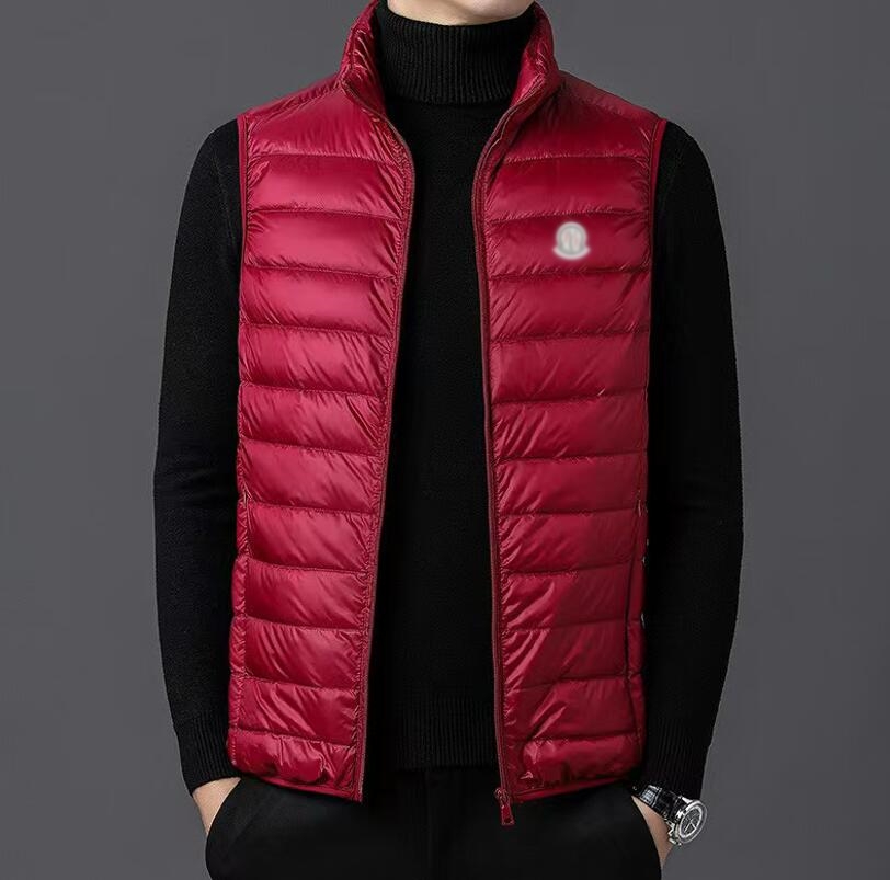 Men's down vests Jacket Red black Logo Designer Brand Vest Lightweight and Warm Vests Winter Sleeveless Coat Outdoor Sports waistcoat