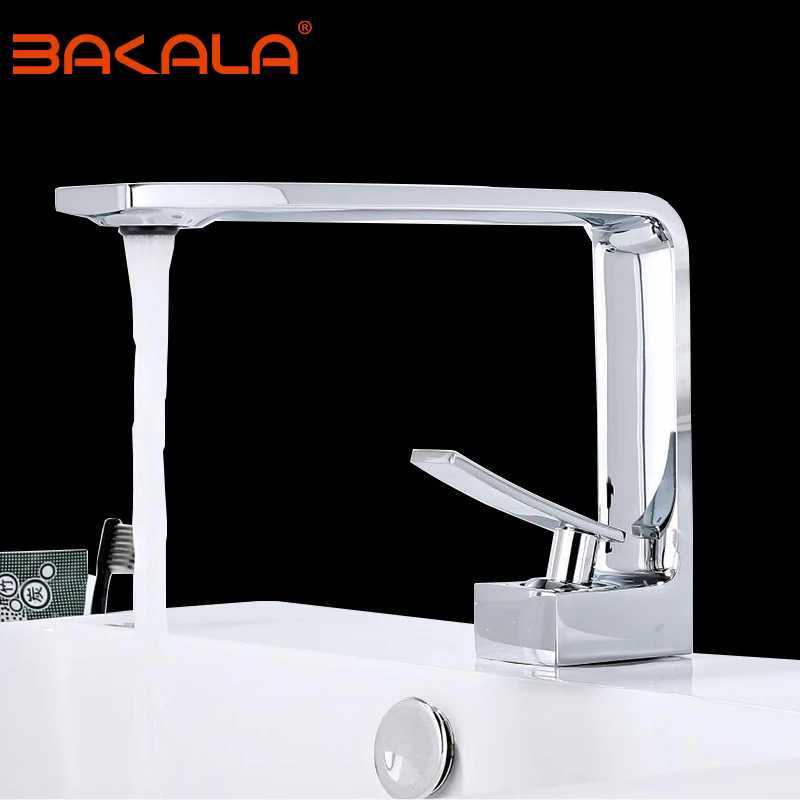 Basin Faucets Black/White Brass Faucet Bathroom Sink Faucet Single Handle Deck Mounted Toilet Hot And Cold Mixer Water Tap M251129-image-1086590036