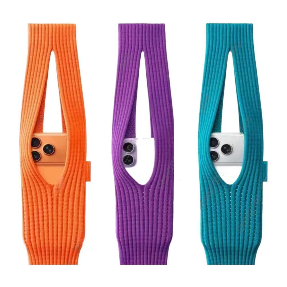 Fast shipping Cell Cases candy color Pocket Fruit Knit Phone Autumn-Winter Trendy yoga Style Niche Design Mini Shoulder Accessory Bag