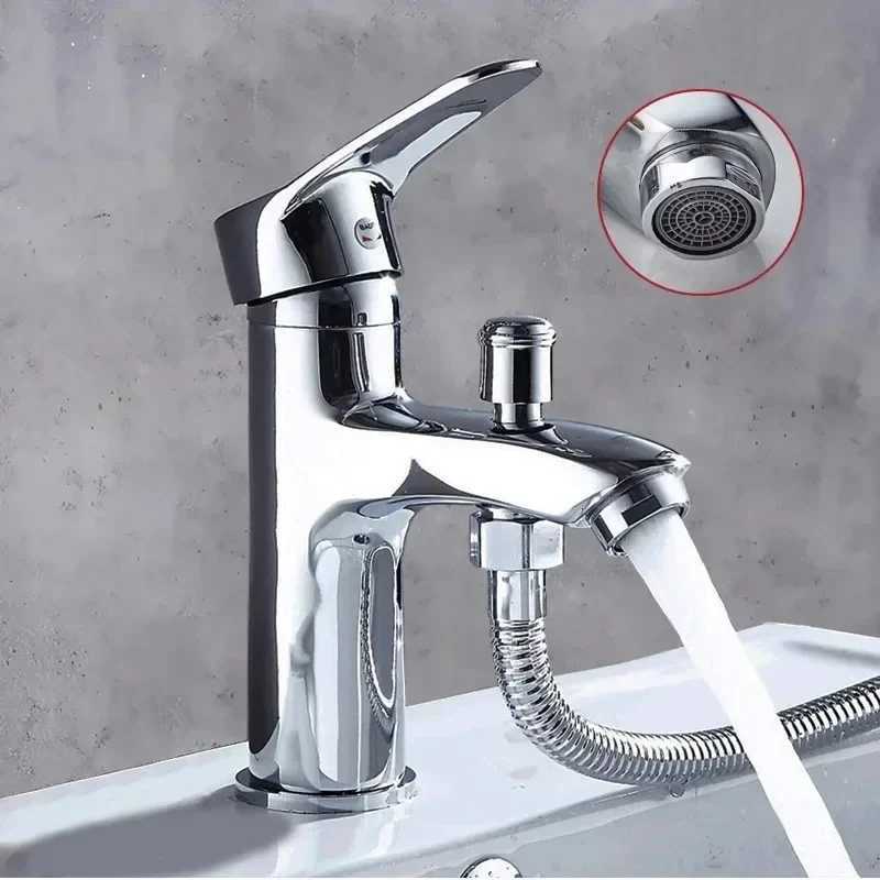 Bathroom shower faucet single hole basin faucet with shower accessories multifunctional home washbasin faucet M251129-image-1086591620