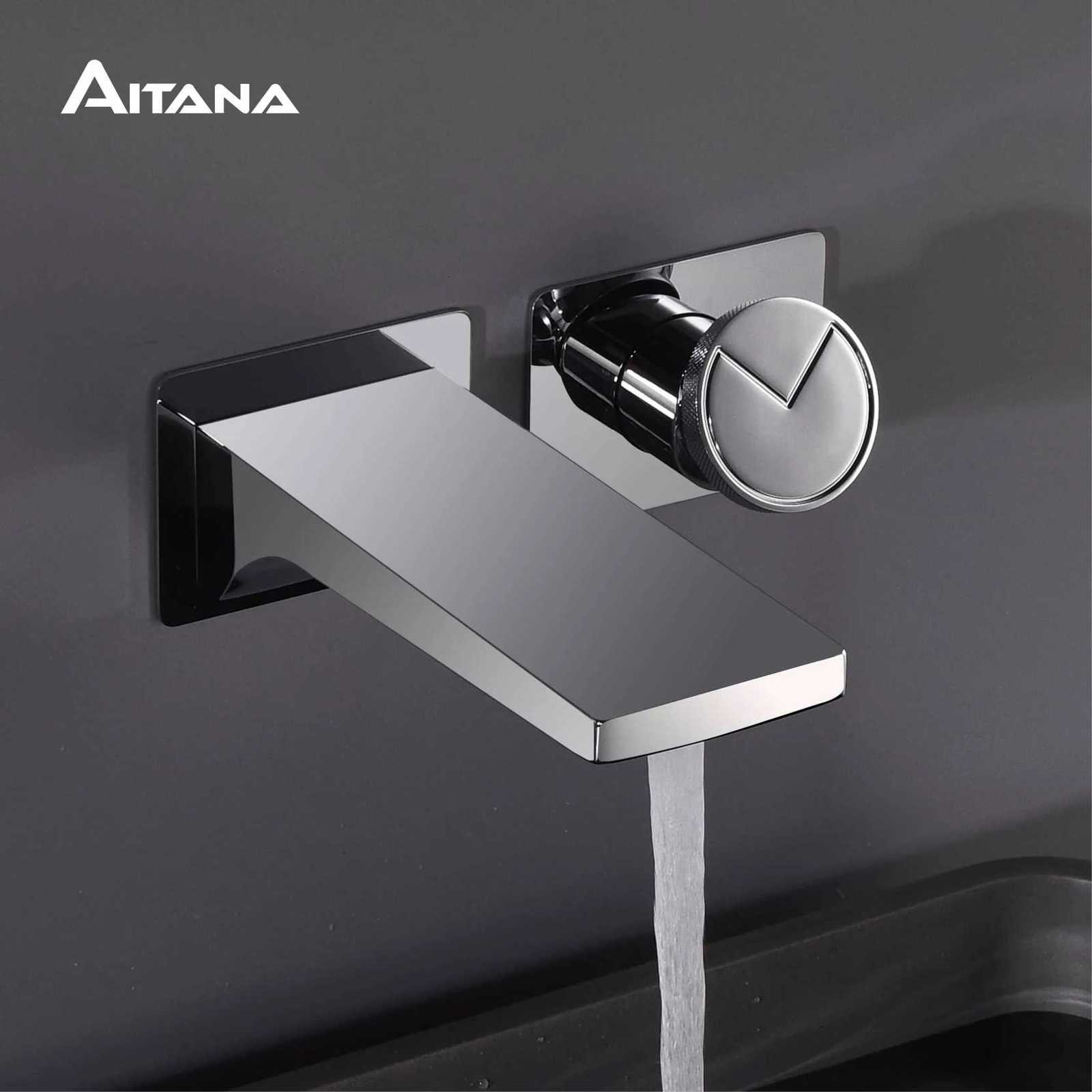 Luxury brass chrome bathroom faucet with wall mounted design single handle 2-hole hot and cold dual control simple basin Tap M251129-image-1086592148