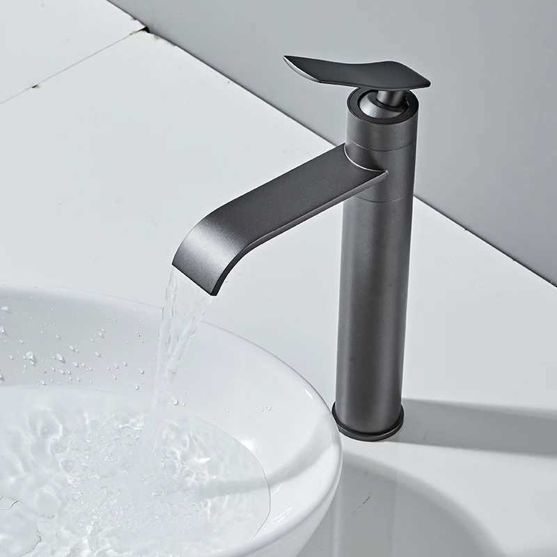 TOLM Basin faucet Antique bathroom faucet Hybrid faucet Black/grey Wash basin faucet Single lever hot and cold water faucet M251129-image-1086591063