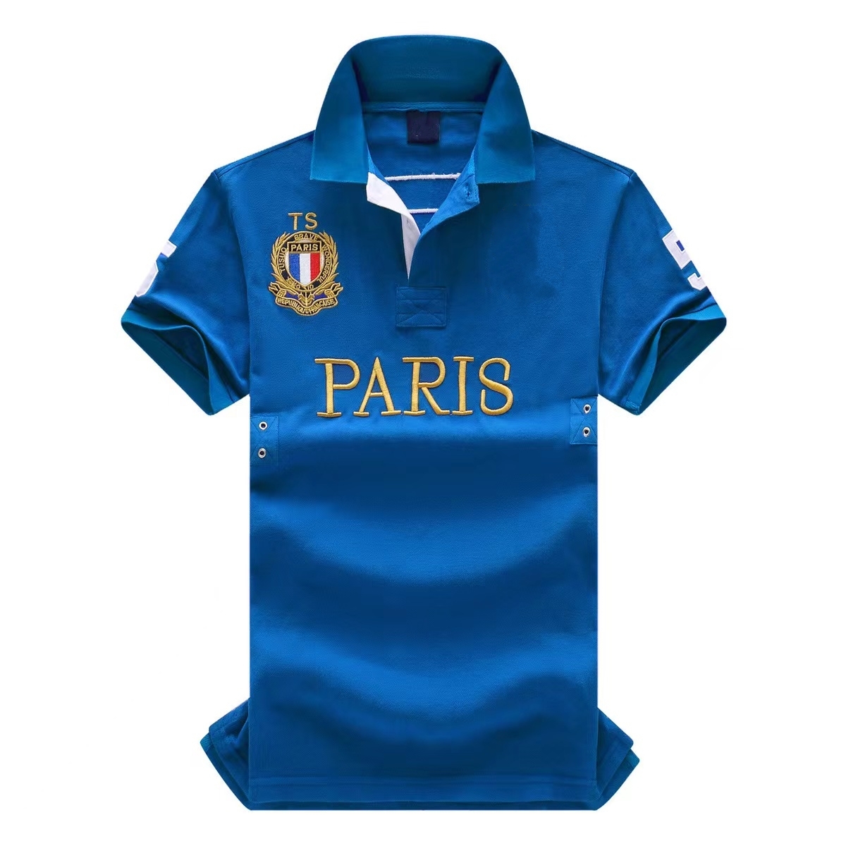 Summer New Polos Shirts European and American Mens Short Sleeves CasualColorblock Cotton Large Size Embroidered Fashion T-Shirts S-2XL