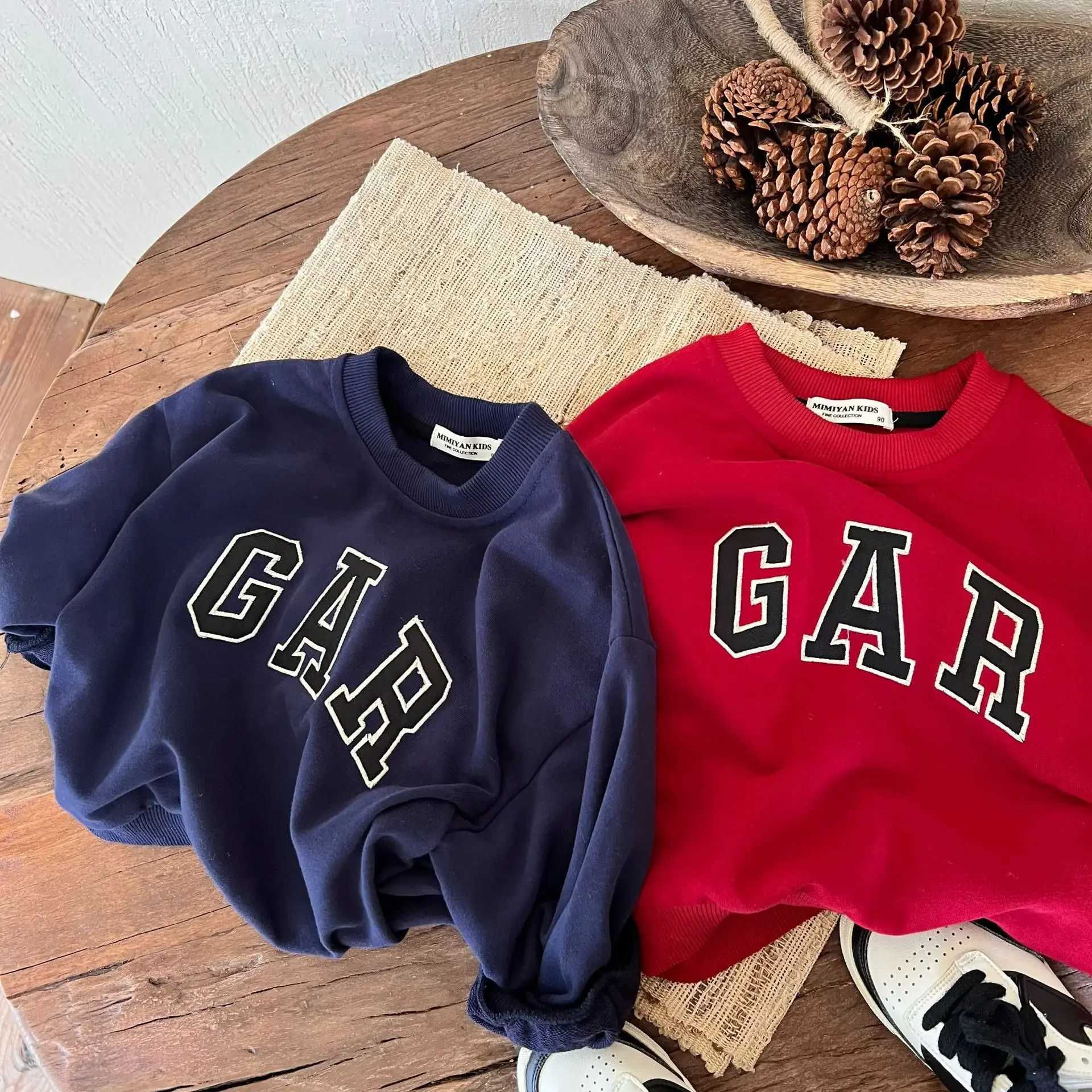 Childrens Sweater 2024 Autumn Boys and Girls Embroidered Large Letter Sweater Baby round Neck Casual Wear Online Red Fashion C251129-image-1086589445