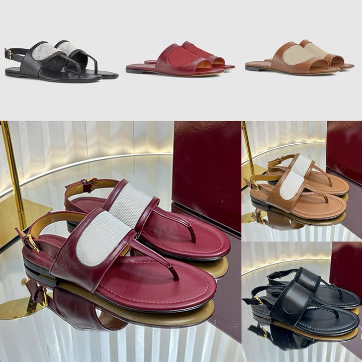 10A Designer New Sandals Flat Heels Flip Flops Women Summer Slides Chuny Heel Slippers 25s Metal Button Holiday Beach Slippers Shoe Open Toe Top Qua