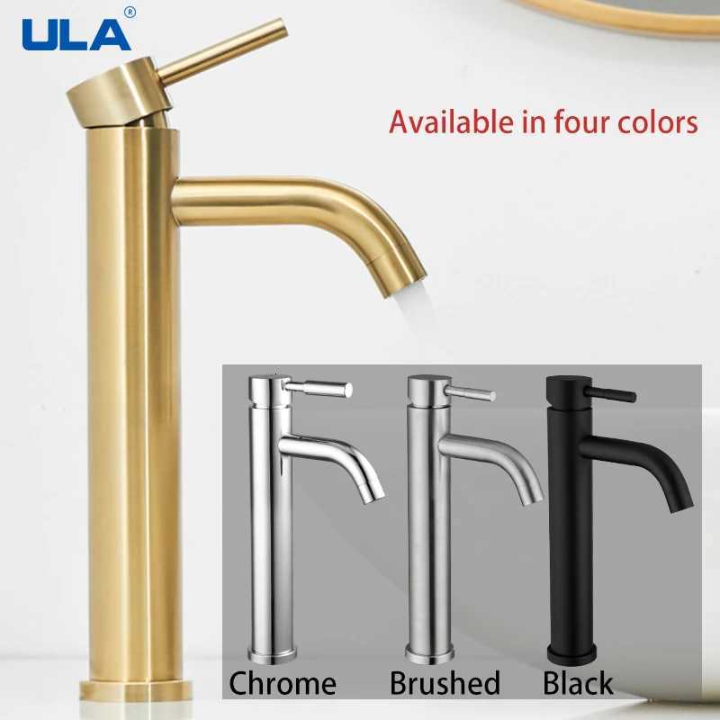 ULA Stainless Steel Basin Faucet Tall Bathroom Sink Faucet Hot Cold Water Mixer Tap Washbasin Tap Bathroom Crane M251129-image-1086590673