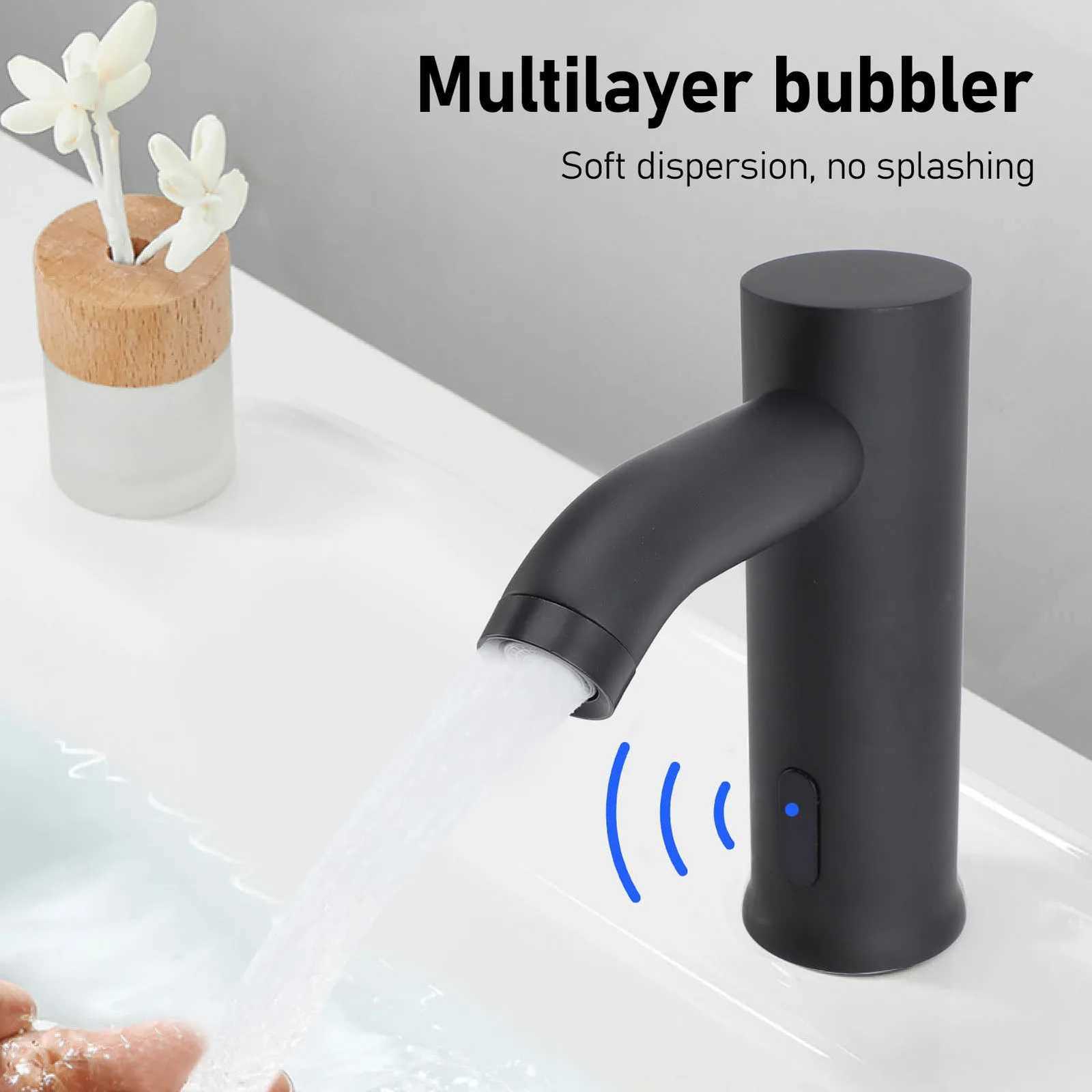 Stainless Steel Automatic Motion Sensor Faucet 0106Mpa Vertical Touchless Sink Faucet with Infrared Sensor for Bathroom Kitch M251129-image-1086590406