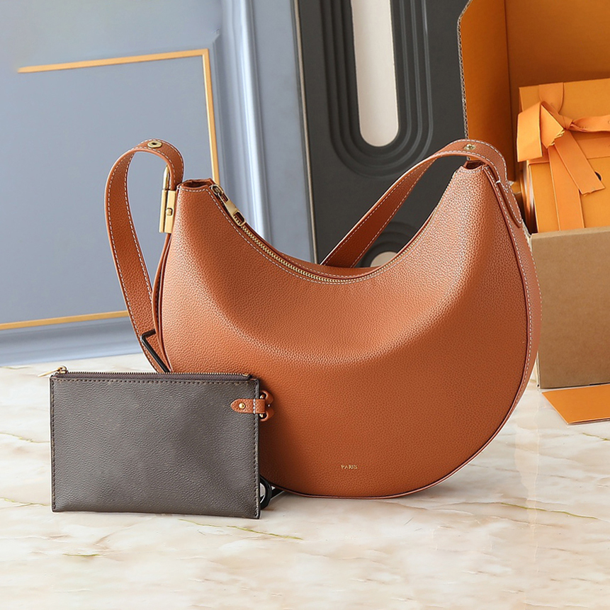 New Trend Women's hobo loop bag Designer Loop Hobo Half Moon bag Minimalist Fashion Messenger Bag large leather Shoulder Crossbody bags for wom