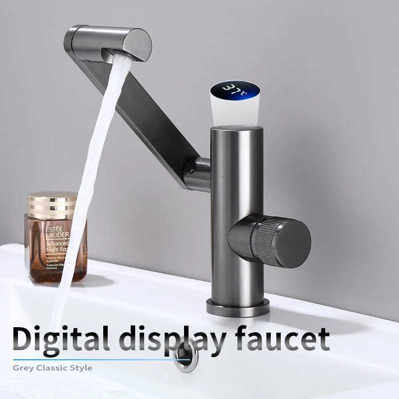 Digital Display LED Basin Faucet 360 Rotation Multi-function Stream Sprayer Hot Cold Water Sink Mixer Wash Tap For Bathroom M251129-image-1086591189