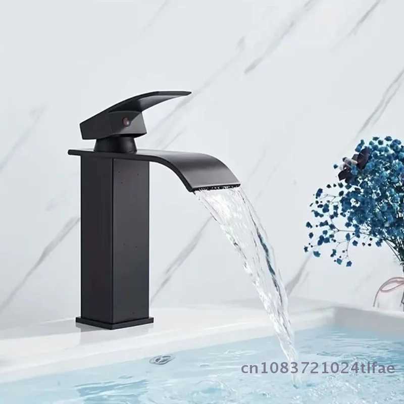 1 Pc Black Faucet With Hose For Bathroom Lababo Matte Sink Faucet Hot Cold Mixer Tap For Wash Basin M251129-image-1086590598