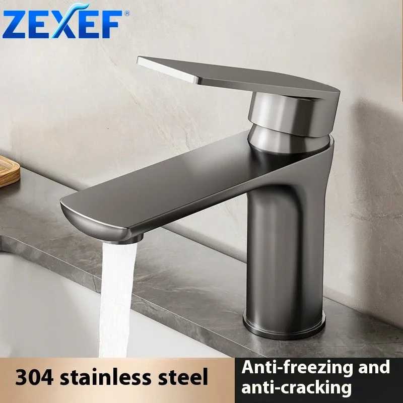 ZEXEF Bathroom Wash Basin Faucet With Sensor Gray Stainless Steel Sink Water Hot and Cold Gun Home Kitchen Bidet Cabinet Mixer M251129-image-1086590434