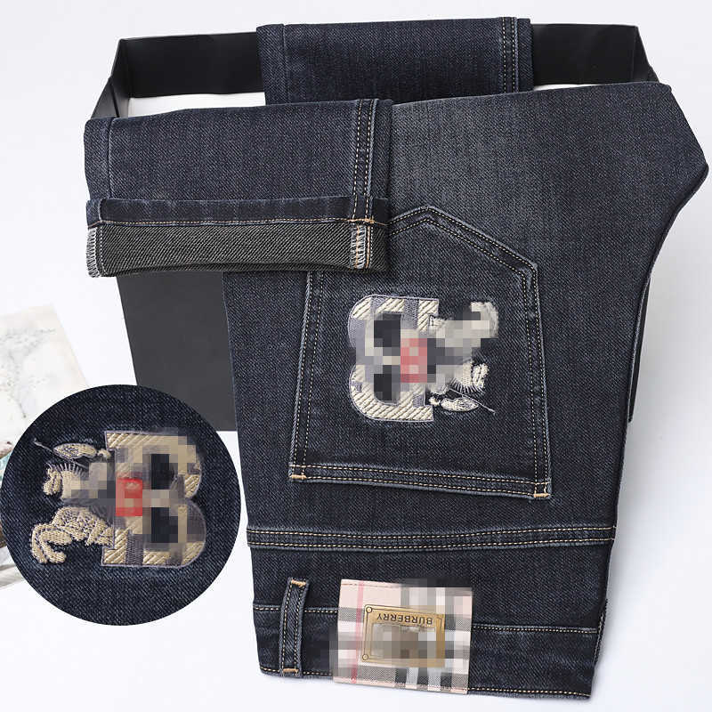 Autumn and winter mens jeans Korean version versatile elastic straight tube loose high-end European brand B family dad pants L26624SSA
