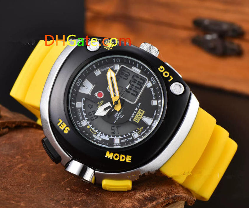 Citizens Designer Watch Automatic Date Top Men's Male Double Calendar Clock Luxury Waterproof Luminous Sapphire Digital LED Display Sports Quar