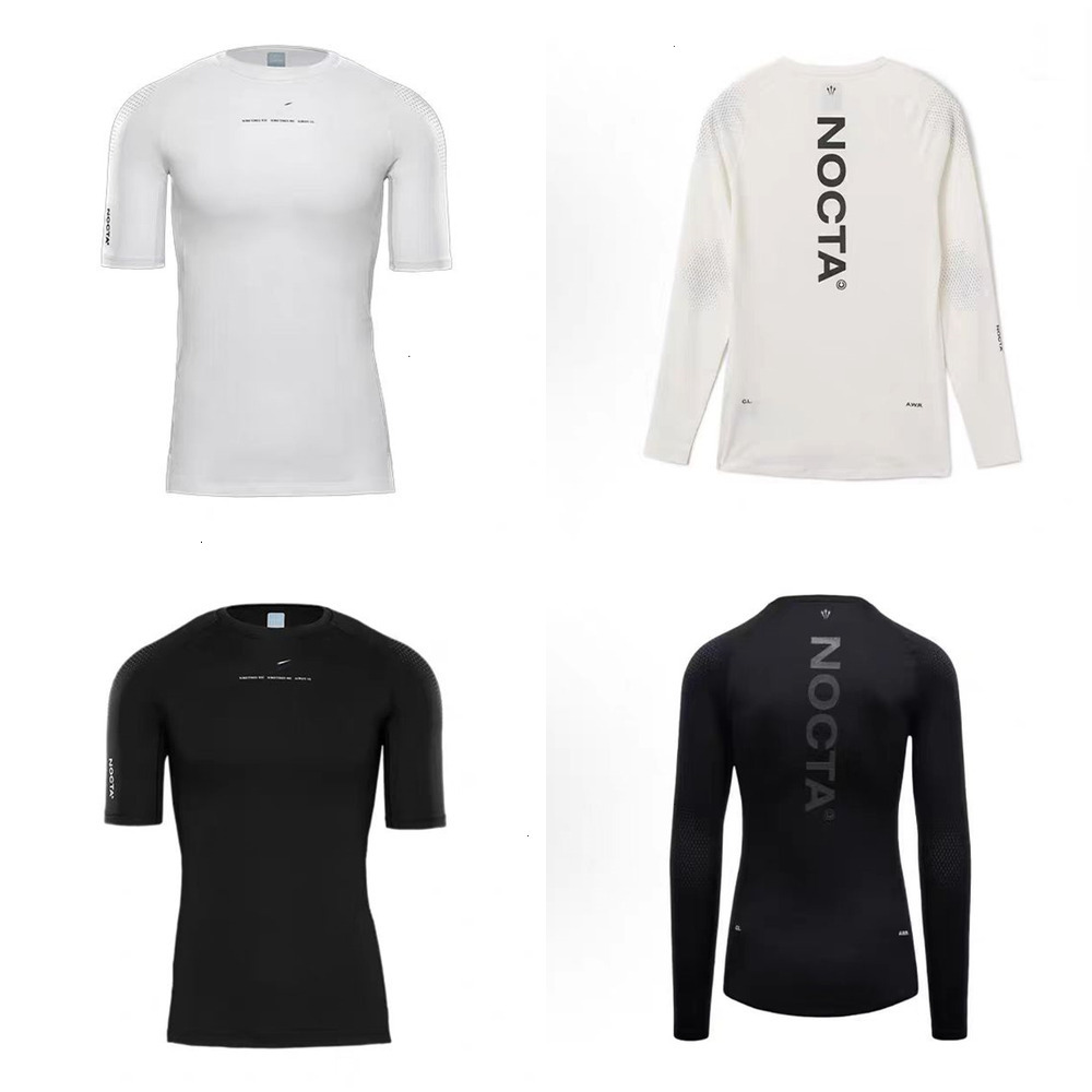 NOCTA tshirts Mens Sports Long Sleeve Tshirts Laminated Print Functional Short Sleeve T-shirt Quality Round Neck Tee nocta Tight fitting quick dryin